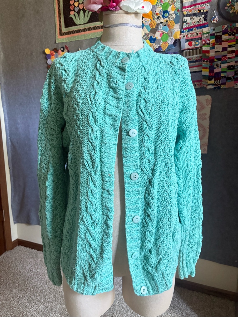 Woolrich Aqua Cable Knit Cardigan